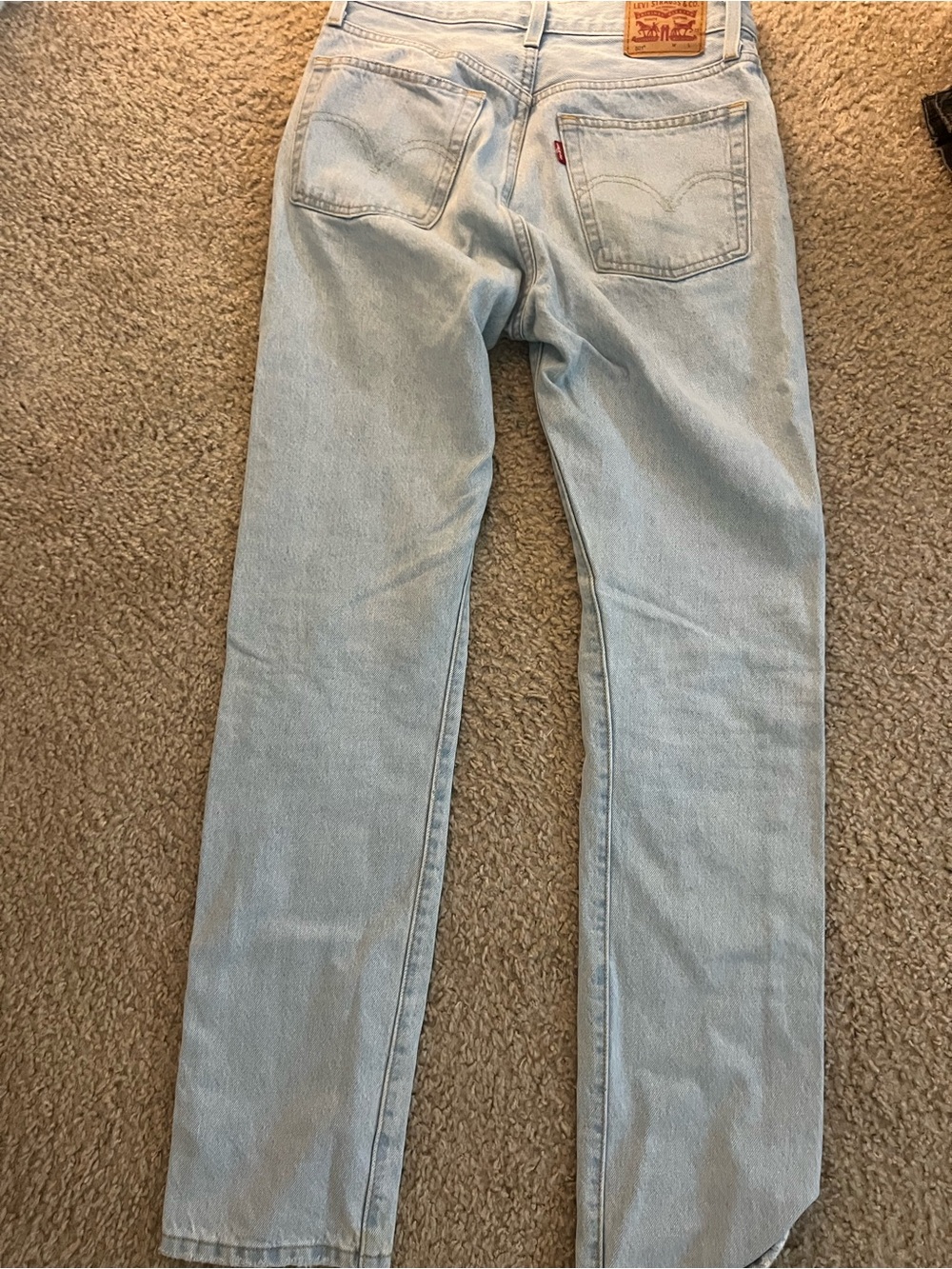 Levi's women’s light blue, white and dark grey